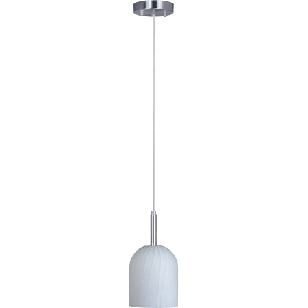 A large image of the ET2 E94191 Satin Nickel With White Glass