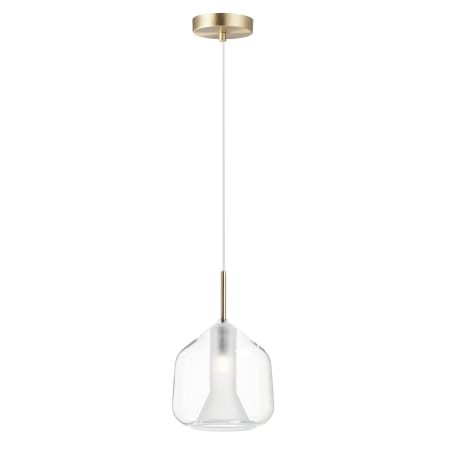 A large image of the ET2 E10044 Satin Brass / Clear