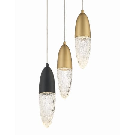 A large image of the Eurofase Lighting 43858 Mixed Black / Brass