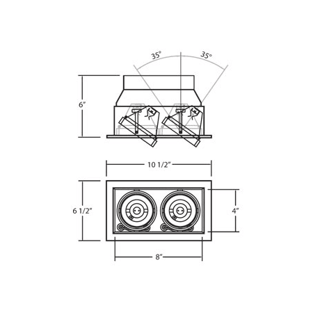 A large image of the Eurofase Lighting TE112TR Eurofase Lighting-TE112TR-TE112TR Line Drawing 2