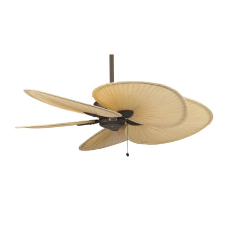 A large image of the Fanimation MA7500OB / ISP1 Oil Rubbed Bronze with Natural Finish Palm Leaf Blades