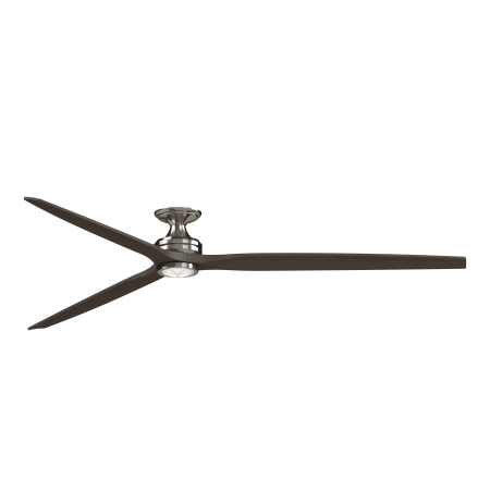 A large image of the Fanimation Spitfire DC-KIT-96-LK-F Brushed Nickel / Dark Walnut