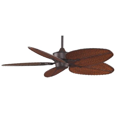 A large image of the Fanimation MAD3250RS / BPD4A Rust with Antique Woven Bamboo Blades