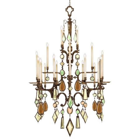 A large image of the Fine Art Handcrafted Lighting 709440-1ST Bronze Patina with Multicolor Crystal