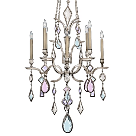 A large image of the Fine Art Handcrafted Lighting 725440-1ST Vintage Silver Leaf with Multicolor Crystal
