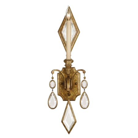 A large image of the Fine Art Handcrafted Lighting 728850-3ST Variegated Gold Leaf with Clear Crystal