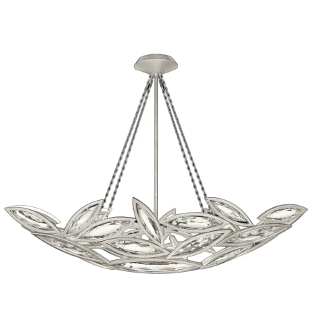 A large image of the Fine Art Handcrafted Lighting 849640-ST Platinized Silver Leaf / Hand Cut Crystals