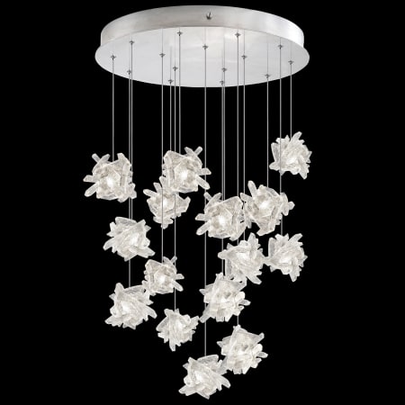 A large image of the Fine Art Handcrafted Lighting 853140-02L Silver Leaf