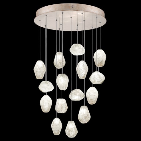 A large image of the Fine Art Handcrafted Lighting 853140-3L Gold Tone Silver Leaf