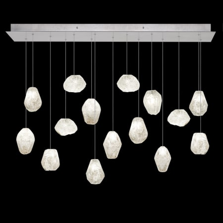 A large image of the Fine Art Handcrafted Lighting 853740-3L Silver Leaf