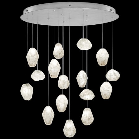 A large image of the Fine Art Handcrafted Lighting 862840-3L Silver Leaf