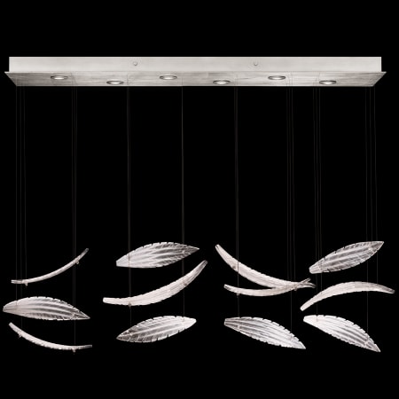 A large image of the Fine Art Handcrafted Lighting 895140-51-12 Silver Leaf / Clear / White