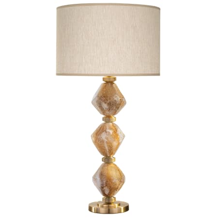 A large image of the Fine Art Handcrafted Lighting 900010 Gold Leaf / Amber Agate / Beige