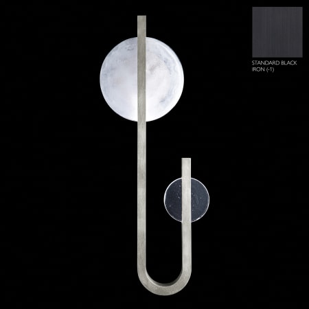 A large image of the Fine Art Handcrafted Lighting 922950 Black / Clear / White Glass