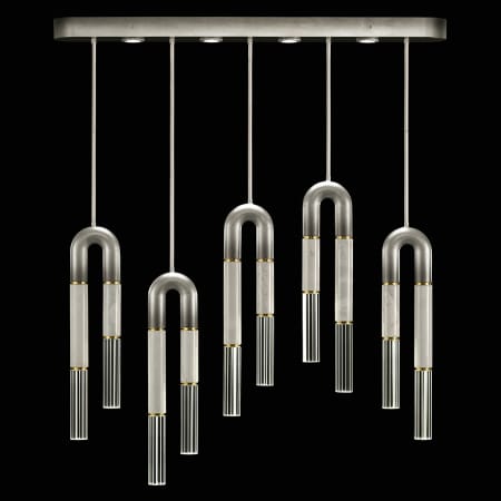 A large image of the Fine Art Handcrafted Lighting 923140 Ombre Silver / Brass / Smoke