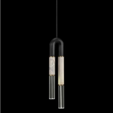 A large image of the Fine Art Handcrafted Lighting 923340 Black / Brass / Smoke