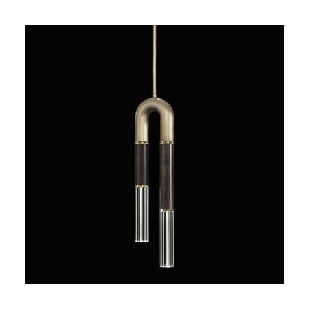 A large image of the Fine Art Handcrafted Lighting 923340 Soft Gold Leaf / Brass / Charcoal