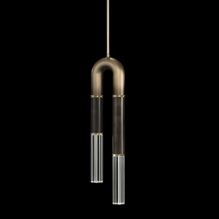 A large image of the Fine Art Handcrafted Lighting 923340 Ombre Bronze / Brass / Charcoal