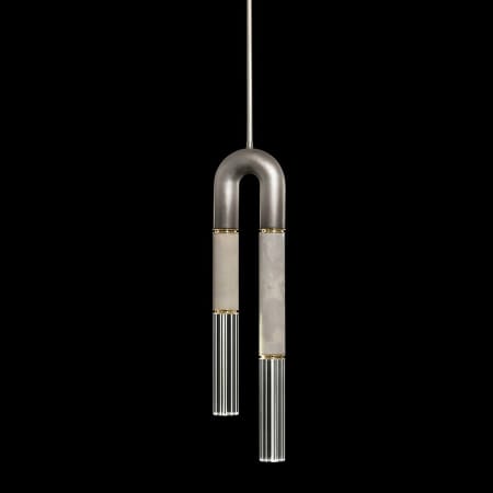 A large image of the Fine Art Handcrafted Lighting 923340 Ombre Silver / Brass / Smoke