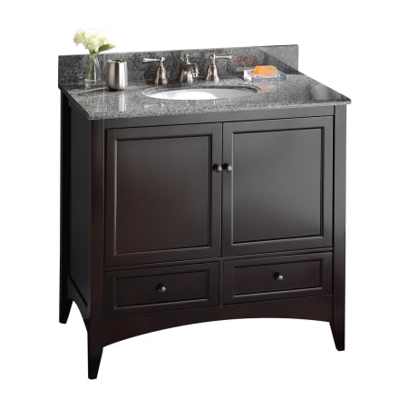 A large image of the Foremost BE3621D Berkshire 36' Espresso Bathroom Vanity