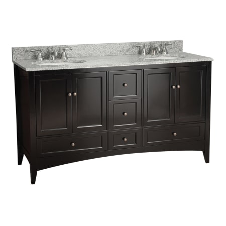 A large image of the Foremost BE6021D Berkshire 60' Espresso Bathroom Vanity
