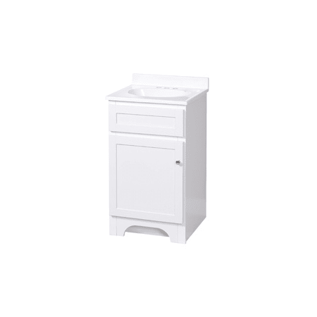 A large image of the Foremost COT1816 Columbia 18" white bath vanity combo