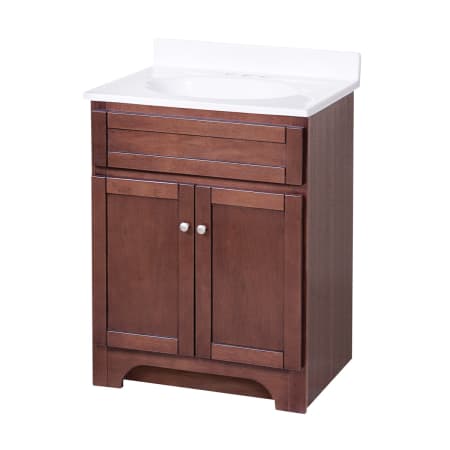 A large image of the Foremost COT2418 Columbia 24" Cherry Vanity Combo