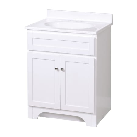 A large image of the Foremost COT2418 Columbia 24" white bath vanity combo