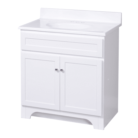 A large image of the Foremost COT3018 Columbia 30" white bath vanity combo