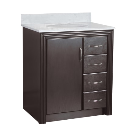 A large image of the Foremost EU3021DR Errigon 30" bath vanity - right side drawers