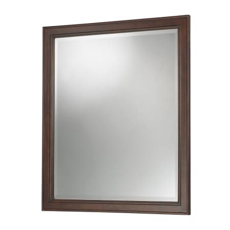 A large image of the Foremost HA2832 Hawthorne large walnut bathroom mirror