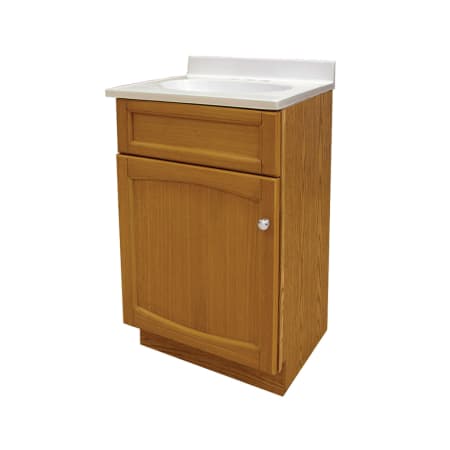 A large image of the Foremost HE1816 Heartland 18 inch oak vanity with top