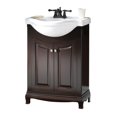 A large image of the Foremost PA2534 Palermo euro bath vanity with china top