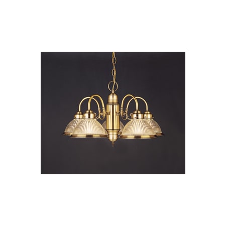 A large image of the Forte Lighting 2005-05 Antique Brass