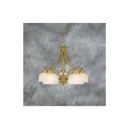 A large image of the Forte Lighting 2095-05 Antique Brass