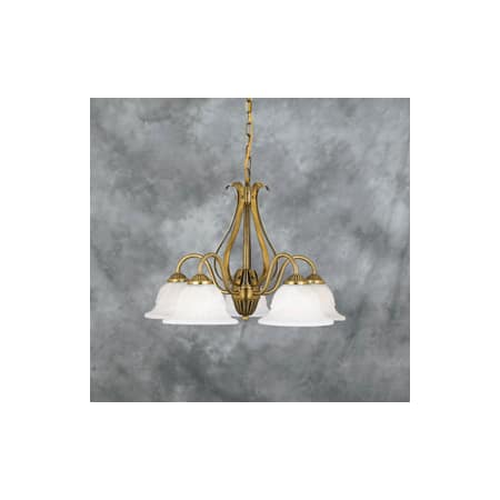 A large image of the Forte Lighting 2123-05 Antique Brass