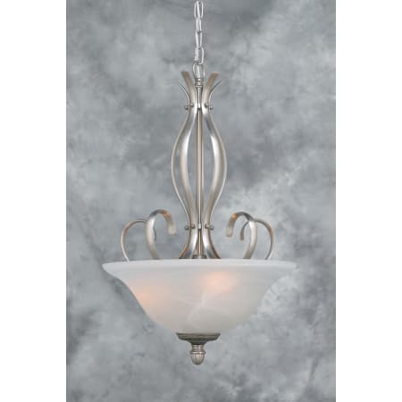 A large image of the Forte Lighting 2136-03 Brushed Nickel / River Rock