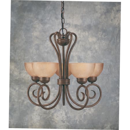A large image of the Forte Lighting 2166-05 Chestnut