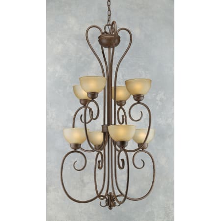 A large image of the Forte Lighting 2166-08 Chestnut