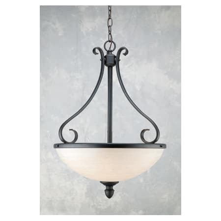 Forte Lighting 2217-03-64 Pendant with Rustic Umber Glass Shades Bordeaux Forte Lighting 2217-03-64 Pendant with Rustic Umber Glass Shades Bordeaux