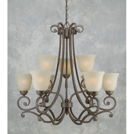 A large image of the Forte Lighting 2271-09 Desert Stone