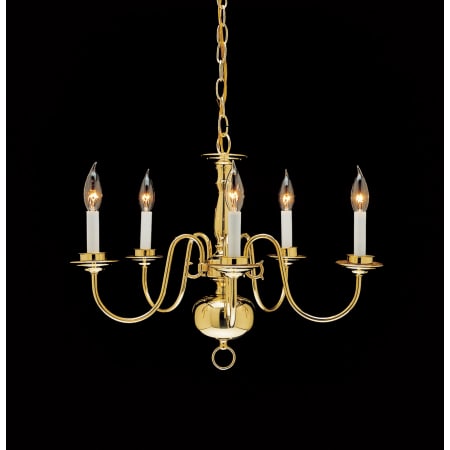 A large image of the Forte Lighting 4005 Polished Brass