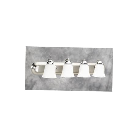 A large image of the Forte Lighting 5052-04 Brushed Nickel / Chrome