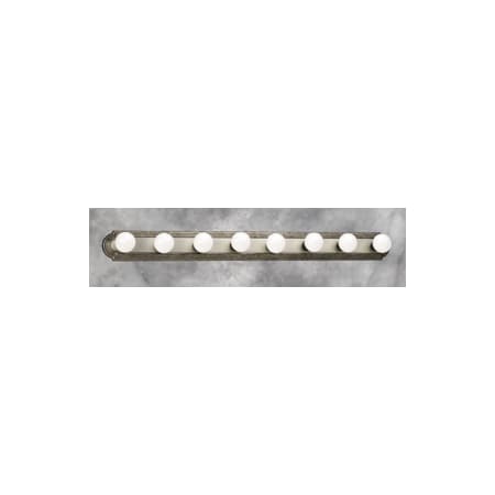 A large image of the Forte Lighting 5245-08 Brushed Nickel / River Rock