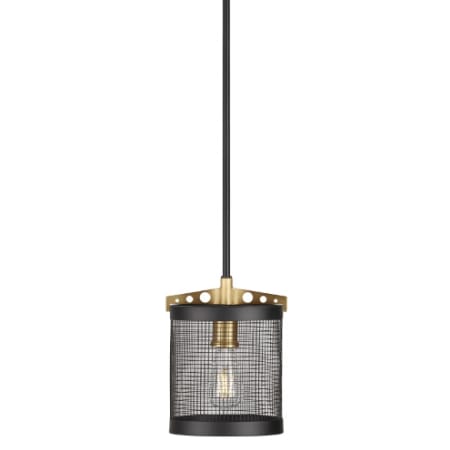 A large image of the Forte Lighting 7119-01 Black and Soft Gold