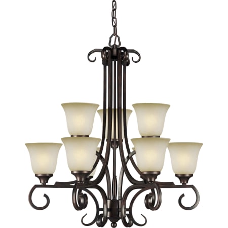 A large image of the Forte Lighting 2302-09 Antique Bronze