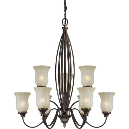 A large image of the Forte Lighting 2333-09 Antique Bronze