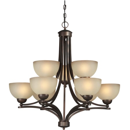 A large image of the Forte Lighting 2374-09 Antique Bronze