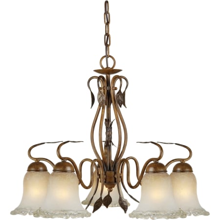 A large image of the Forte Lighting 2420-05 Rustic Sienna