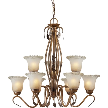 A large image of the Forte Lighting 2420-09 Rustic Sienna